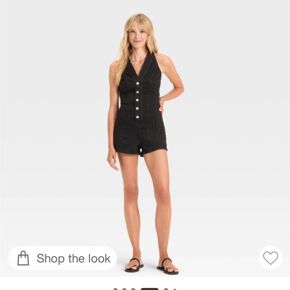 Universal Thread | Black Sleeveless Button-Up Romper
